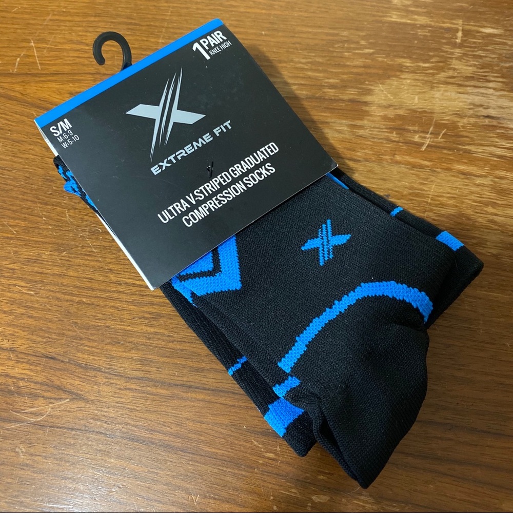 Blue Extreme Fit Compression Socks